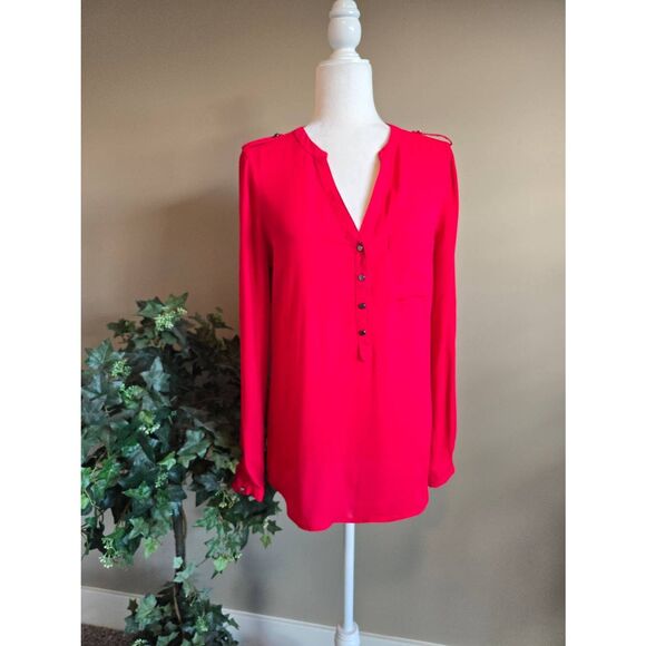 Kenneth Cole Reaction Top Sz M Red - Picture 1 of 7